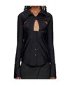 Coperni Black Cutout Shirt In Black
