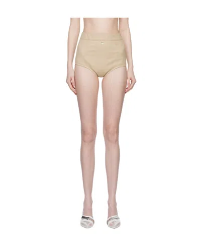 Coperni Logo Shorts In Nude