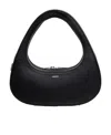 Coperni Curved Triangular Bag With Zip Handle In Black