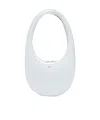 Coperni Mini Swipe Patent Top Handle Bag In White