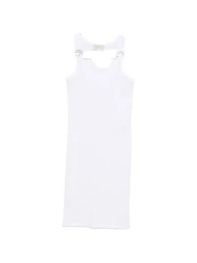 Coperni Logo Sleeveless Mini Dress In White