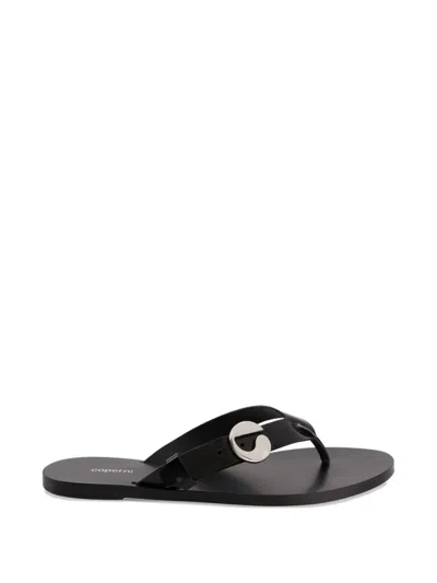 Coperni Logo Strap Sandals In Black