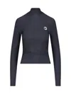 Coperni Black Tight High Neck Long Sleeve T-shirt In Black