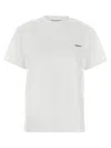 Coperni Crew Neck Ribbed Profiles Short Sleeves Cotton T-shirt In White/black