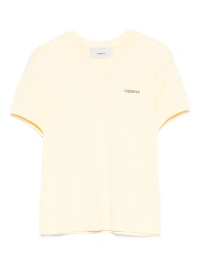 Coperni Logo T-shirt In Yellow