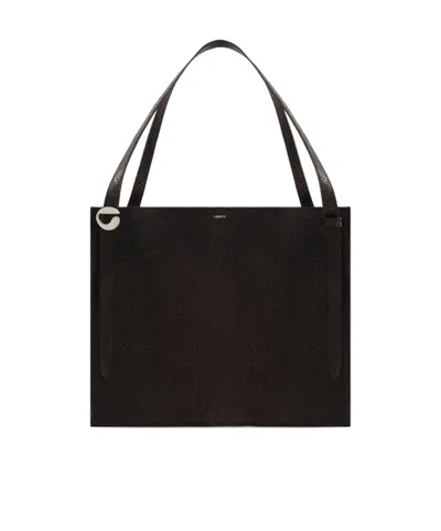 Coperni Logo Tote Bag In Brown