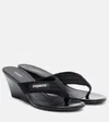 Coperni Women Black Wedges With Logo Patch On The Side In Tech Fabric Woman In Multi
