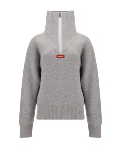 Coperni Logo Wool Sweater In Gray