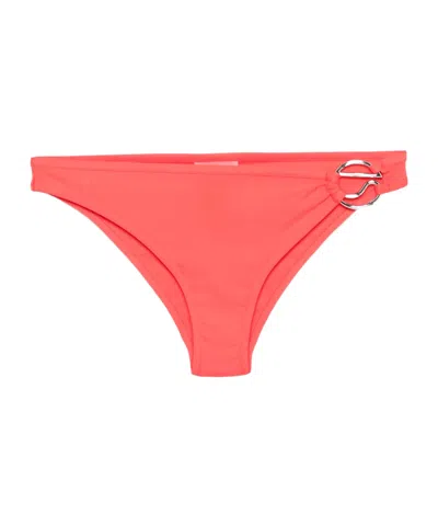 Coperni Logo-appliqué Bikini Bottoms In Pink