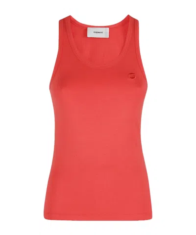 Coperni Round Neck Sleeveless Vest In Red