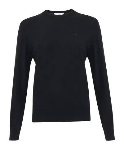 Coperni Logo-embroidered Wool Sweater In Black