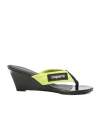 Coperni Logo-patch Wedge Sandals In Black
