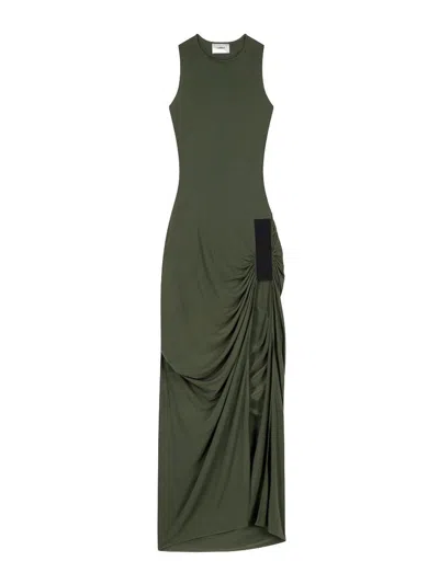 Coperni Long Dress In Green
