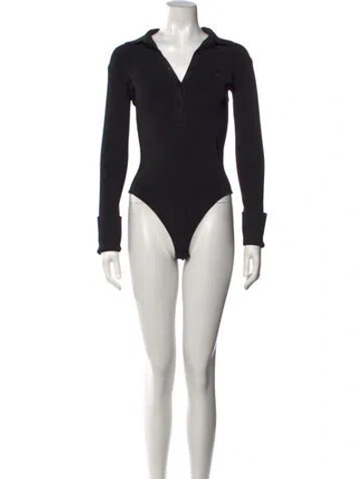 Pre-owned Coperni Long Sleeve Bodysuit In Black