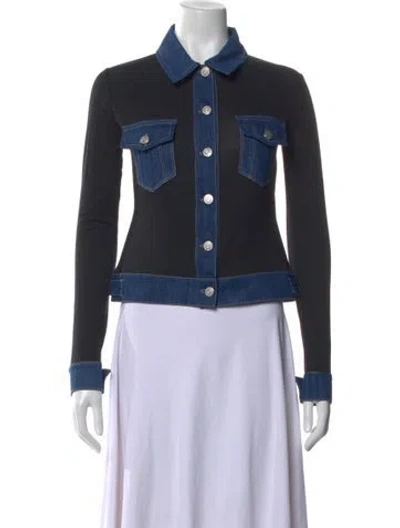 Pre-owned Coperni Long Sleeve Button-up Top In Black