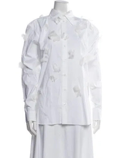 Pre-owned Coperni Long Sleeve Button-up Top W/ Tags In White