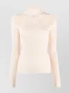 Coperni Long Sleeve High Neck Knitwear Jumper In Neutral