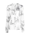 Coperni Toile De Jouy Print Hooded Button-up Shirt In White