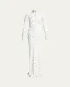 Coperni Snap-embellished Spandex Maxi Dress In Weiss