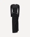 Coperni Women Long-sleeve Suspended Dress In Black