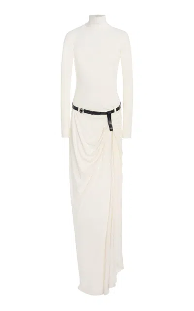 Coperni Long Sleeve Suspended Dress In White