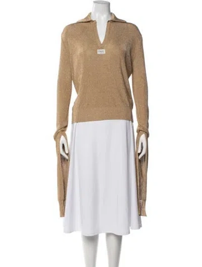 Pre-owned Coperni Long Sleeve Top In Neutrals
