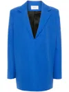 Coperni Long-sleeve Wool Blouse In Blue