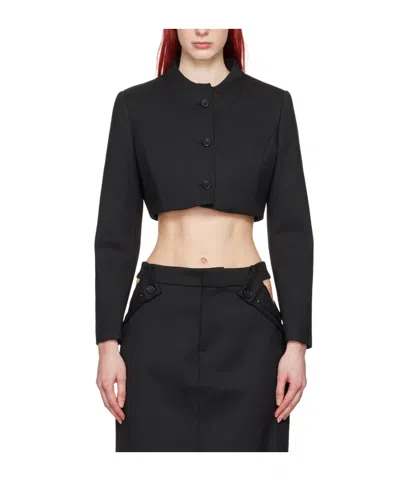 Coperni Long-sleeved Button Casual Jacket In Black