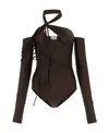 Coperni Multi-strap Stretch Jersey Bodysuit In Black