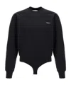 Coperni Bodysuit Sweatshirt In Black