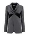 Coperni Tailored Jacket With Twisted Cut-out Detail In Black