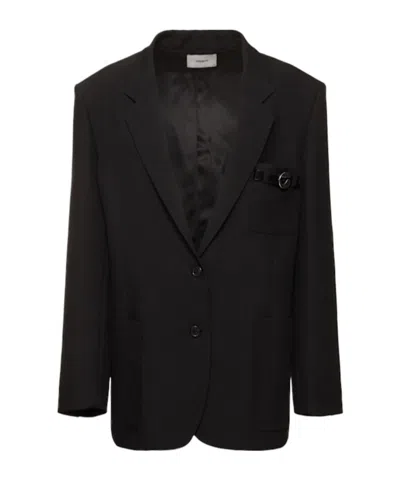 Coperni Long-sleeved Suit Coat In Black