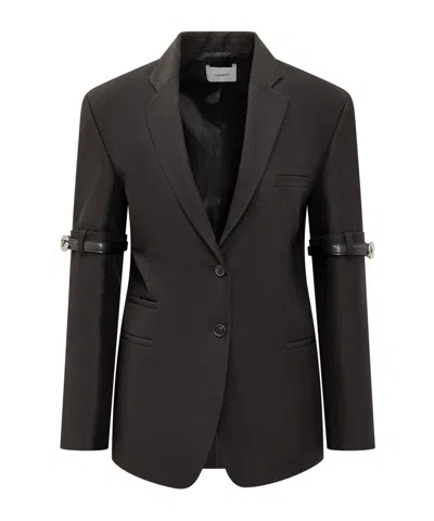 Coperni Long-sleeved Suit Coat In Black