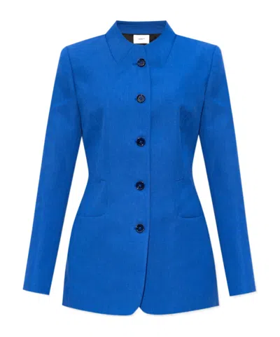 Coperni Long Sleeved Suit Jacket In Blue