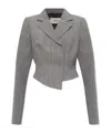 Coperni Long Sleeved Suit Jacket In Gray