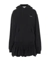 Coperni Black Basque Logo Hoodie Minidress In Black