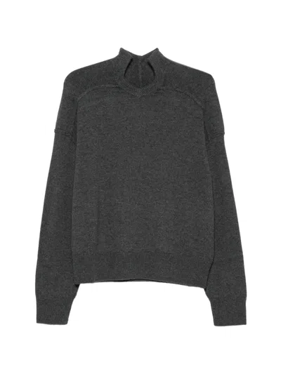 Coperni Long-sleeve Sweater In Gray