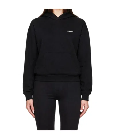Coperni Long-sleeved Hoodie In Black
