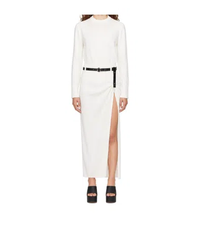 Coperni Long-sleeved Knit Dress In White