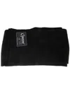 Coperni Loog Patch Ribbed Scarf In Black