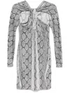 Coperni Knee Length Dress With Asymmetric Neck In Grey
