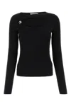 Coperni Unique Neckline Ribbed Viscose Top