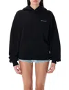 Coperni Black Sweatshirt With Logo Lettering And Front Kangaroo Pocket In Cotton Woman