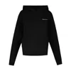 Coperni Black Sweatshirt With Logo Lettering And Front Kangaroo Pocket In Cotton Woman