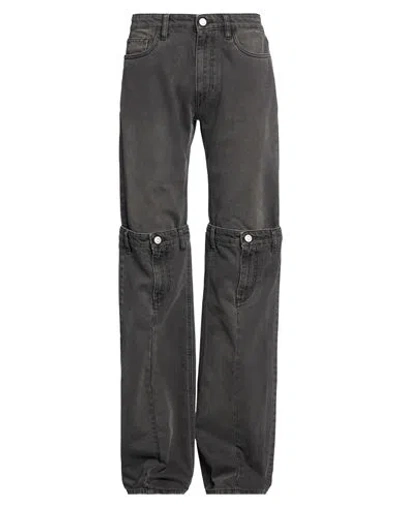 Coperni Man Jeans Grey Size L Cotton In Gray