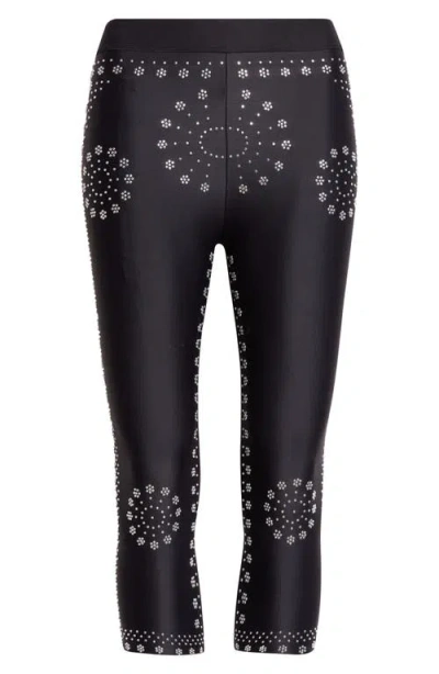 Coperni Mantra Print Cycling Capri Leggings In Black