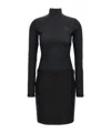 Coperni Structured High Neck Dress With Belt Loops In Black