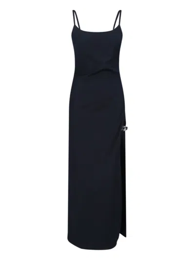 Coperni Maxi Dress Garter In Black