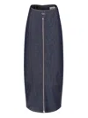 Coperni Maxi Sheath Skirt In Blue