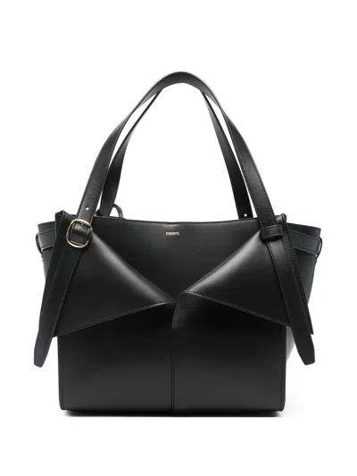 Coperni Medium Belt Cabas Folded Tote Bag In Black